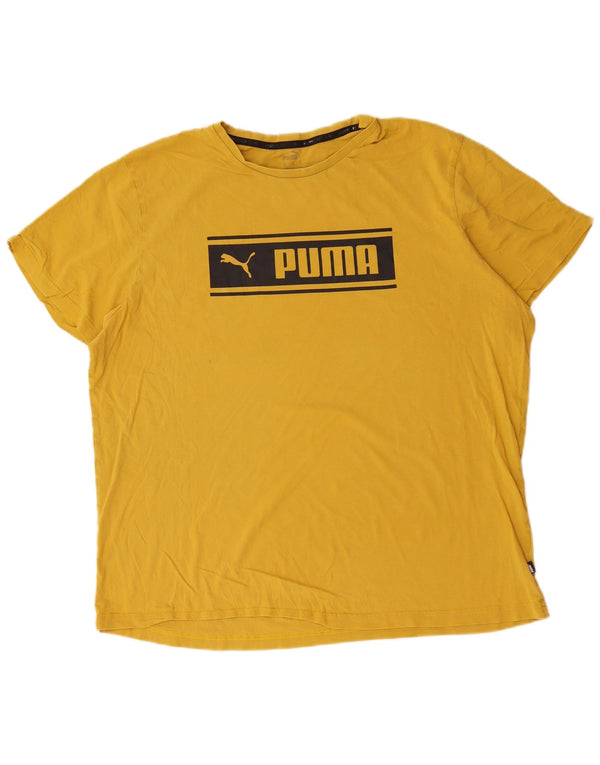 Tricou grafic Puma pentru bărbați Top 2XL Bumbac galben
