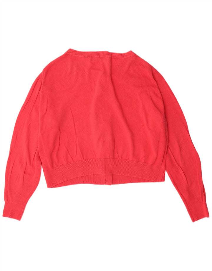 MARKS & SPENCER Pulover cardigan pentru femei UK 18 XL bumbac roz