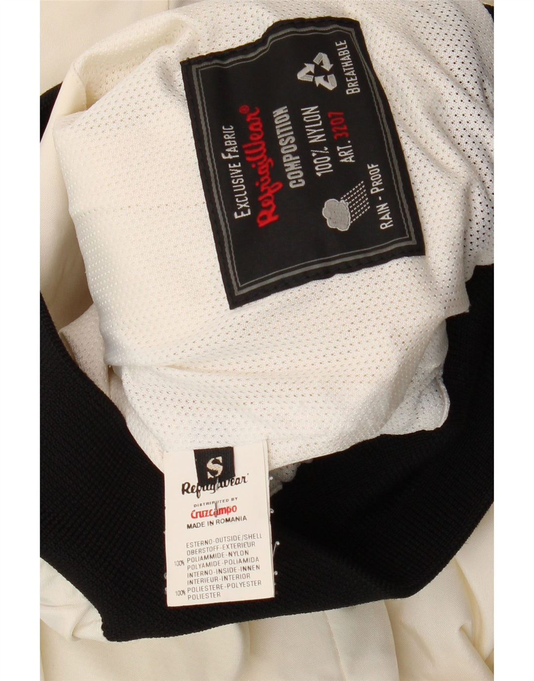 Jachetă bomber supradimensionată pentru femei Refrigiwear UK 10 Small White Colorblock