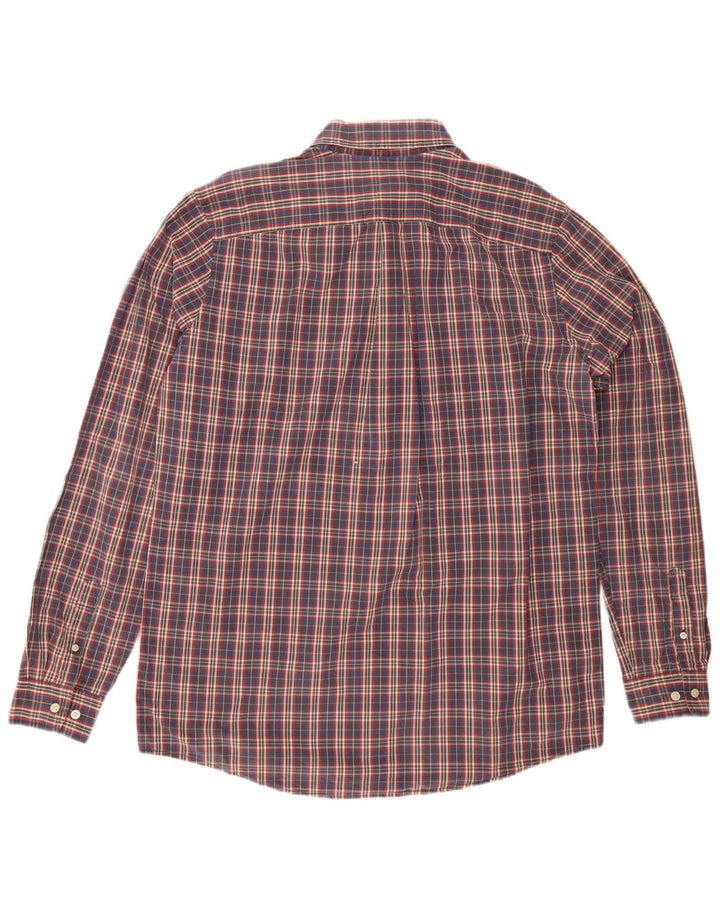 Cămașă pentru bărbați EDDIE BAUER, mare din bumbac cu carouri bleumarin