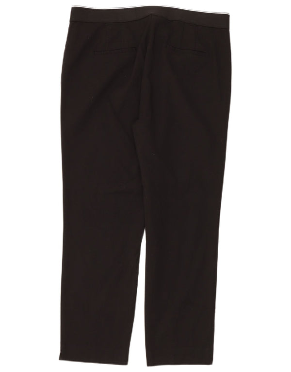Pantaloni chino drepți Zara femei 2XL L34 L28 bumbac negru
