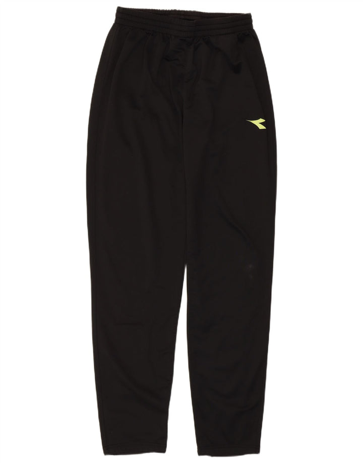 Pantaloni de trening Diadora pentru bărbați, poliester negru mic