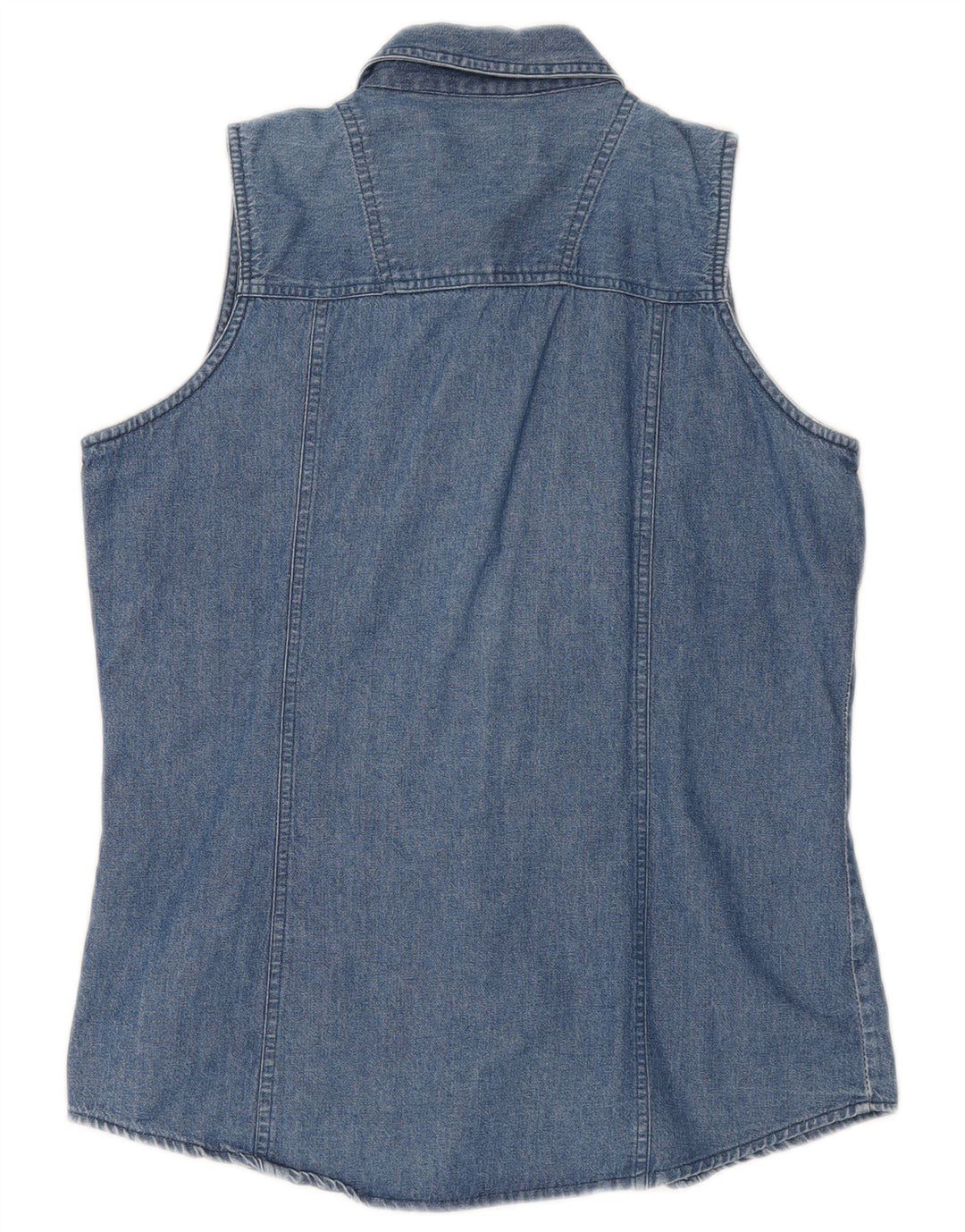 Cămașă din denim fără mâneci pentru femei Brandon & C UK 14 Medium Blue