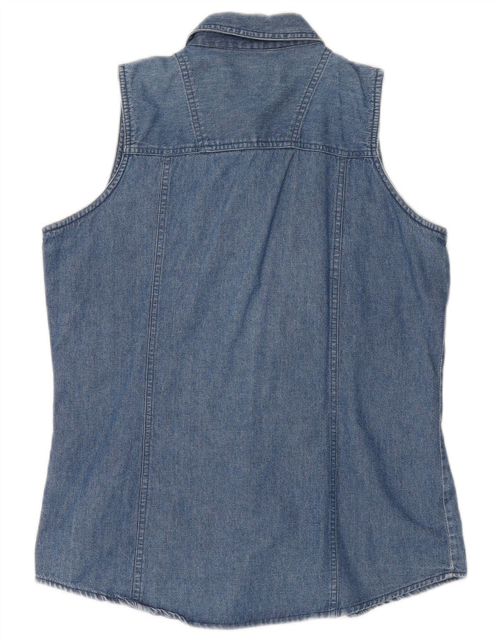 Cămașă din denim fără mâneci pentru femei Brandon & C UK 14 Medium Blue