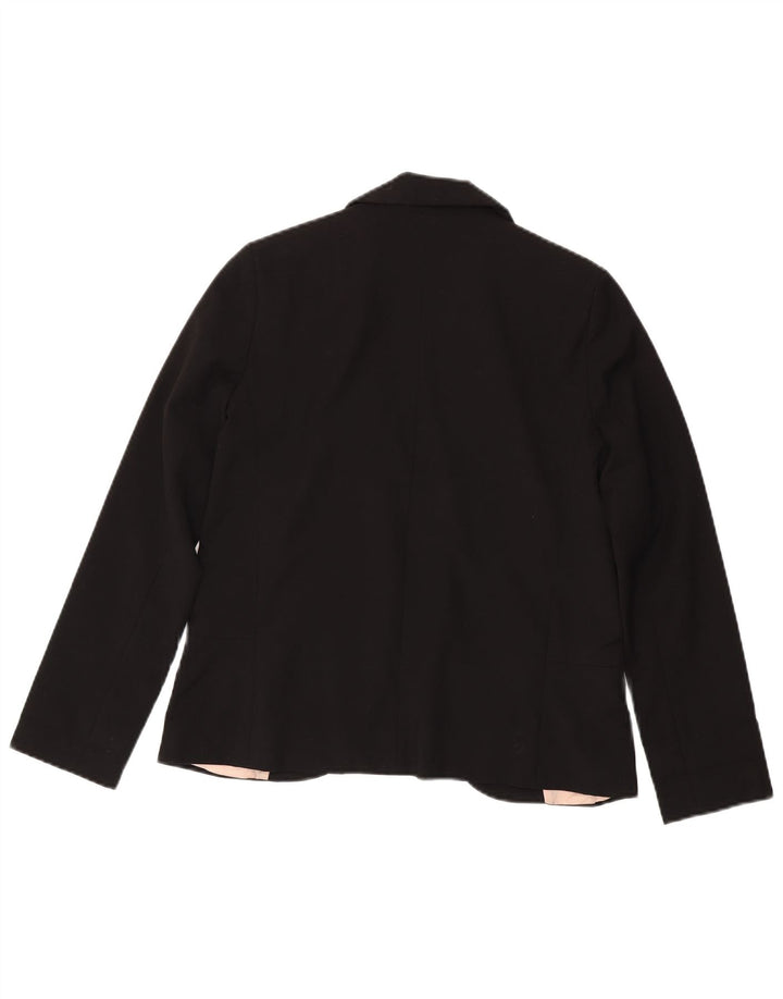 Topshop Jachetă Blazer deschisă pentru femei UK 8 Small Negru Poliester