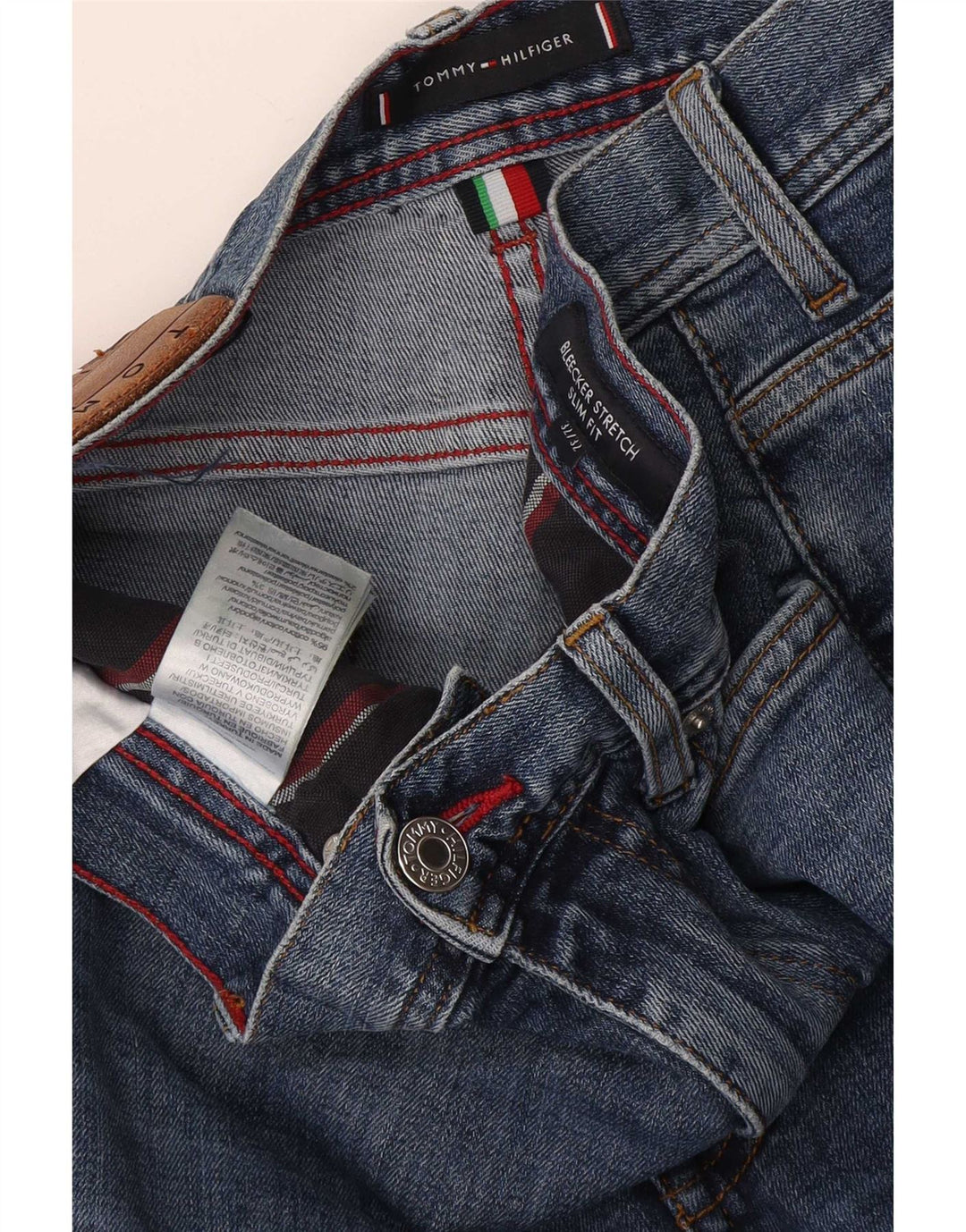 Blugi pentru bărbați Tommy Hilfiger Bleecker Slim W32 L32 Bumbac albastru