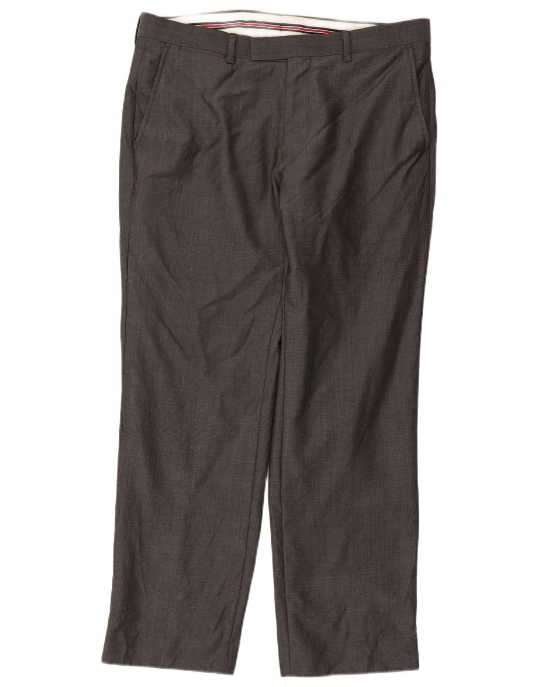Marks & Spencer Pantaloni de costum drept bărbați cu autograf L34 L29 Lână gri