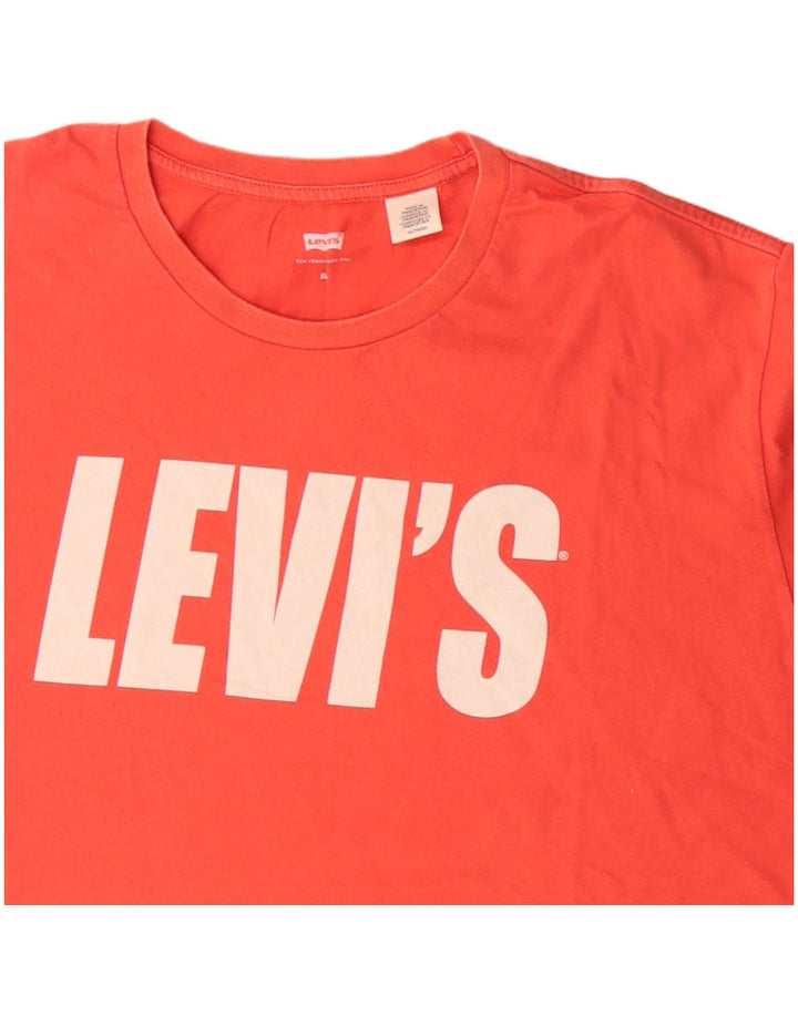 Tricou grafic pentru bărbați LEVI'S Top XL Bumbac roșu