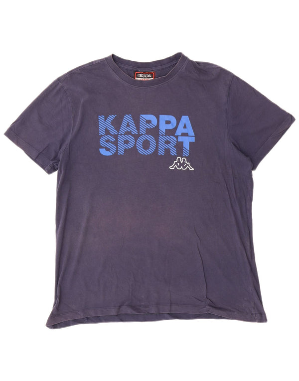 Tricou grafic pentru bărbați Kappa Top mare din bumbac bleumarin