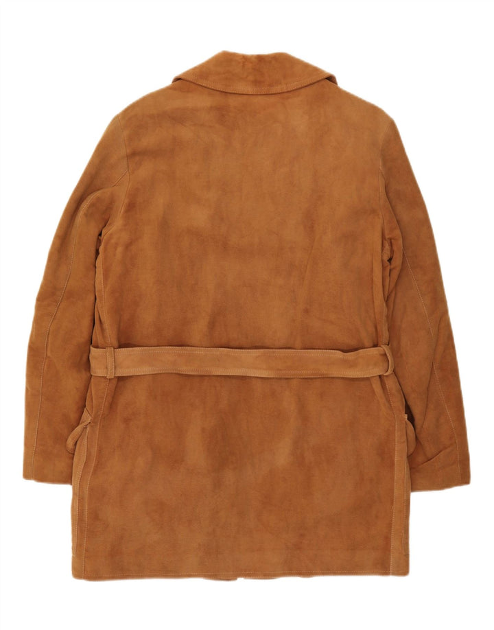 Pardesiu vintage pentru bărbați IT 46 mic maro bumbac