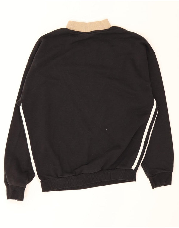 Pulover de hanorac grafic Adidas pentru femei UK 8 Small Black Colorblock