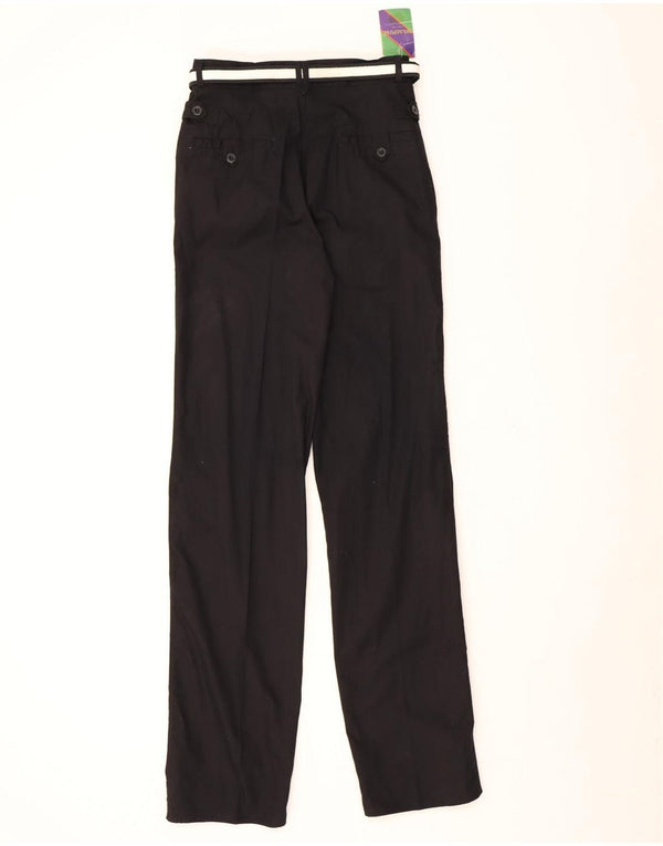 Wampum Pantaloni casual subțiri pentru femei IT 44 Medium W28 L34 Bumbac negru