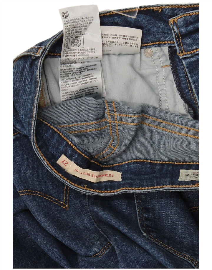 Blugi Levi's 725 cu talie înaltă Bootcut W27 L29 Blue Lyocell