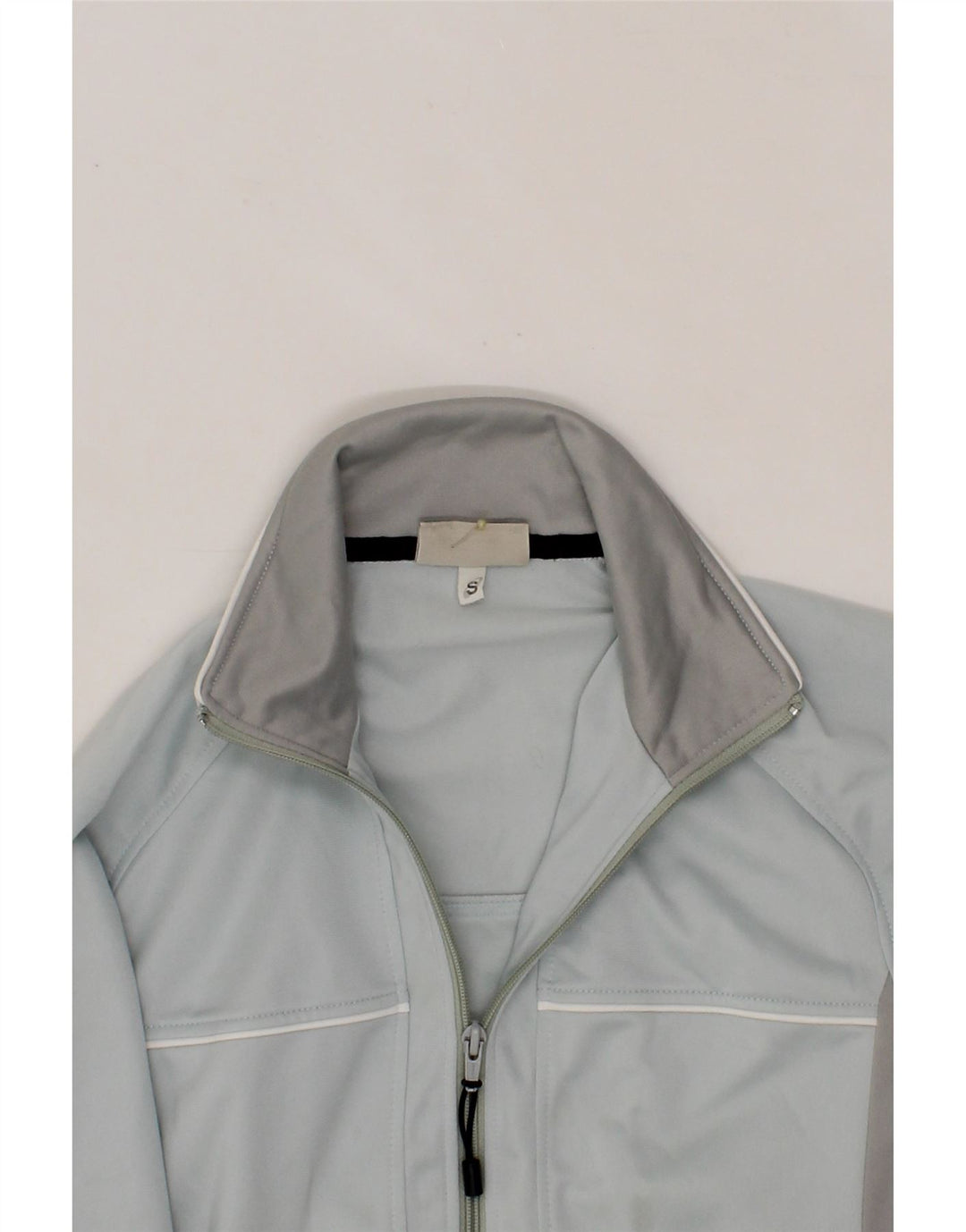 ASICS Womens Oversized Tracksuit Top Jacket UK 10 Small Blue Colourblock Vintage Asics and Second-Hand Asics from Messina Hembry 