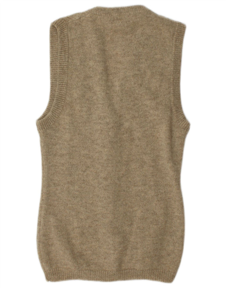 Pulover cardigan fără mâneci pentru femei Stefanel UK 14 Bej mediu