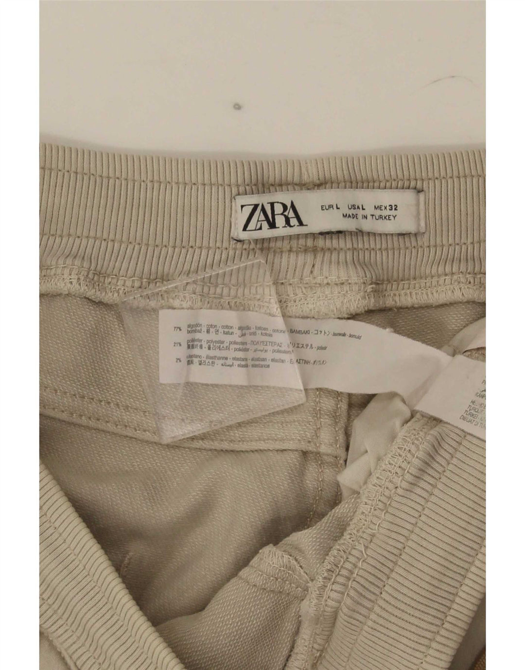 Pantaloni scurți cargo pentru bărbați Zara, mari W32, bumbac, bej