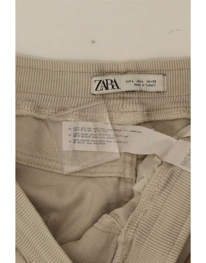 Pantaloni scurți cargo pentru bărbați Zara, mari W32, bumbac, bej