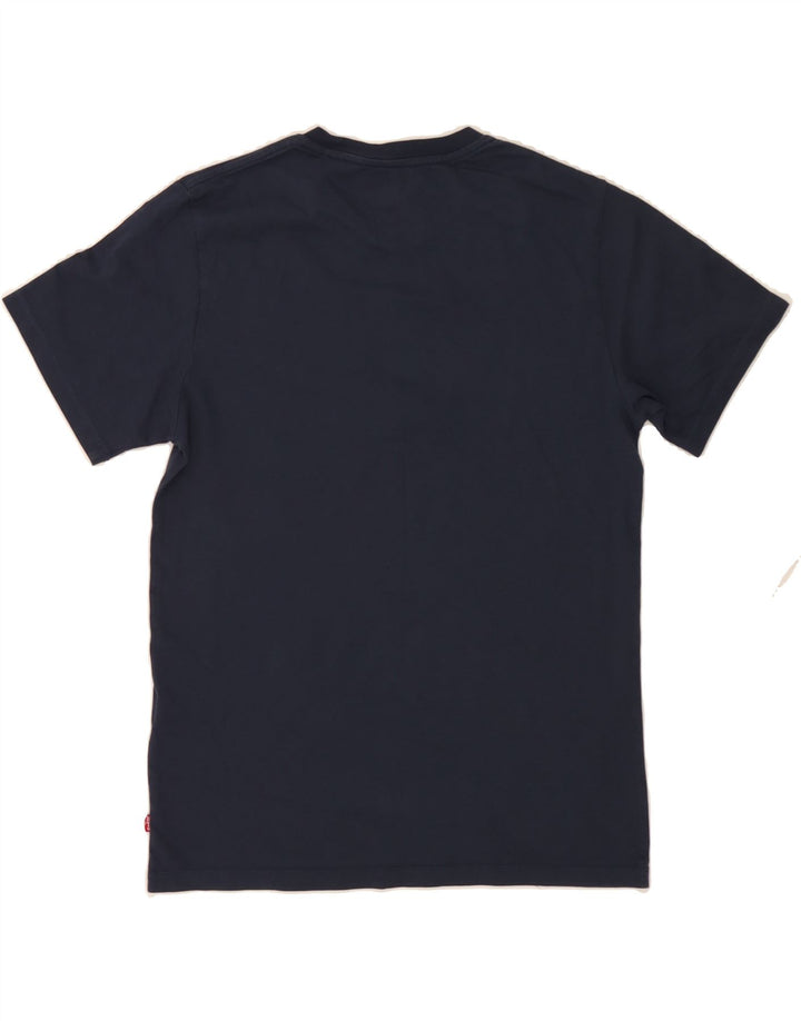 LEVI'S Mens Graphic T-Shirt Top Small Navy Blue Cotton Vintage Levi's and Second-Hand Levi's from Messina Hembry 