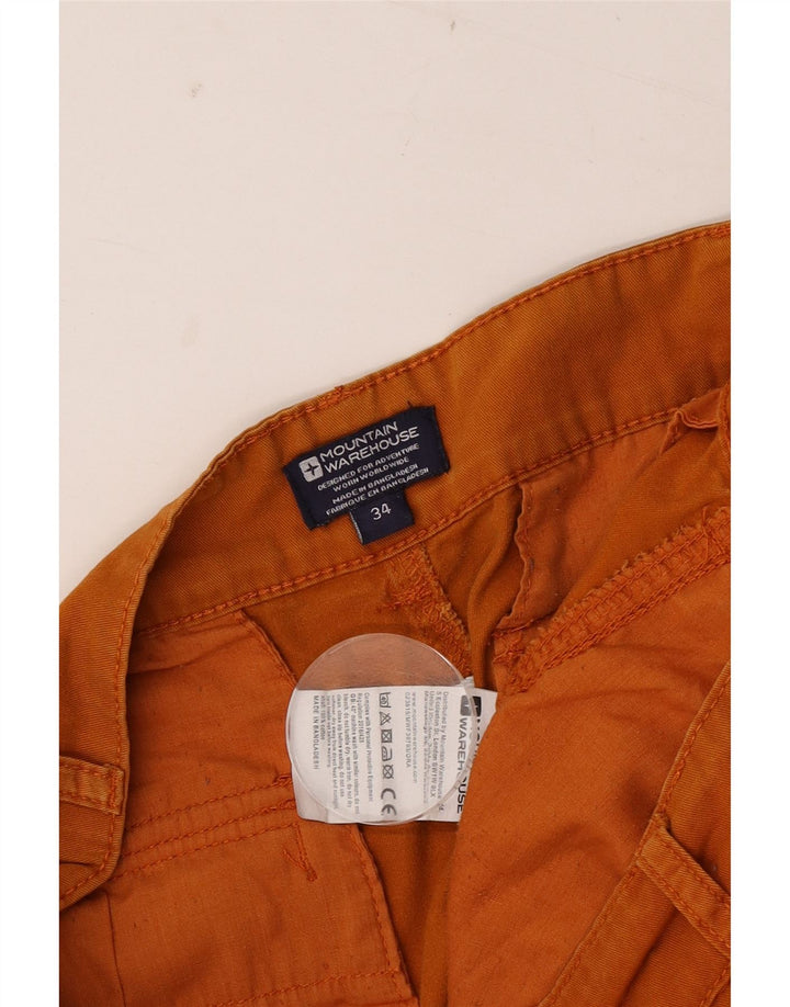 Pantaloni scurți cargo pentru bărbați Mountain Warehouse W34, bumbac portocaliu mare