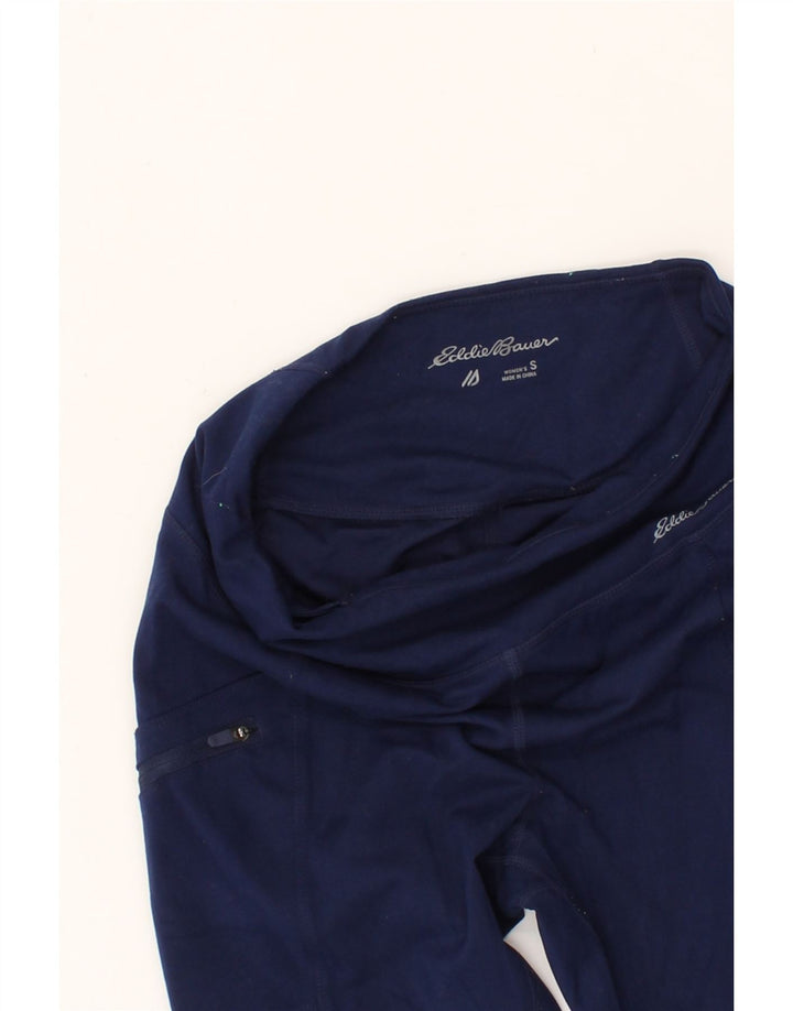 EDDIE BAUER Womens Leggings UK 8 Small  Navy Blue Polyester Vintage Eddie Bauer and Second-Hand Eddie Bauer from Messina Hembry 