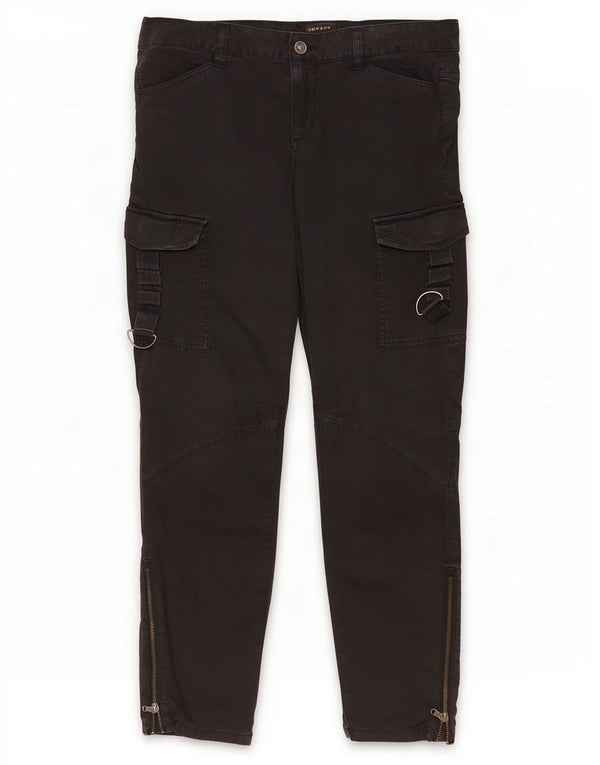 Pantaloni cargo drepti pentru femei Diesel W29 L29 bumbac negru
