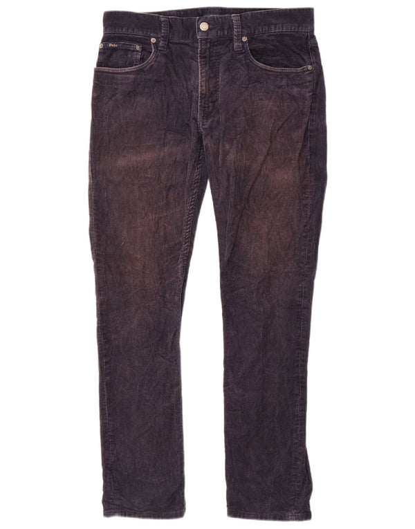 Pantaloni subțiri din velur pentru bărbați Polo Ralph Lauren L30 L30 bumbac bleumarin