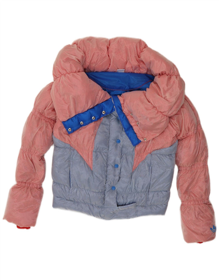 Jachetă căptușită pentru femei Adidas UK 12, roz mediu, poliamidă color bloc
