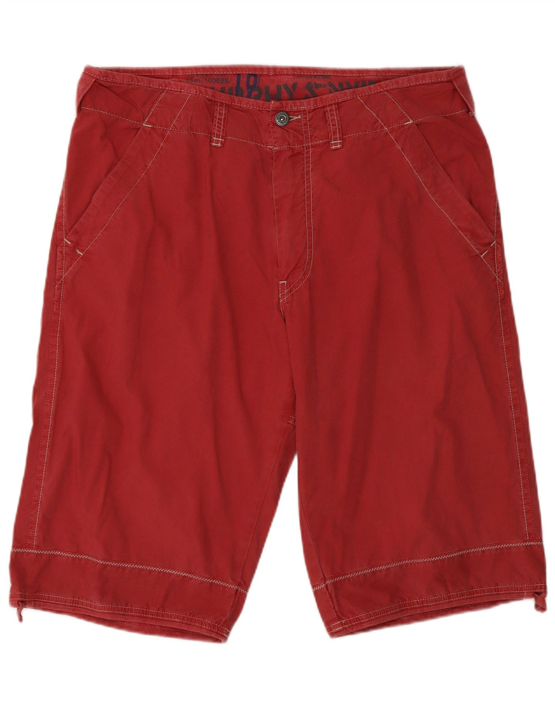 Murphy & Nye Pantaloni scurți chino pentru bărbați W36, bumbac roșu mare