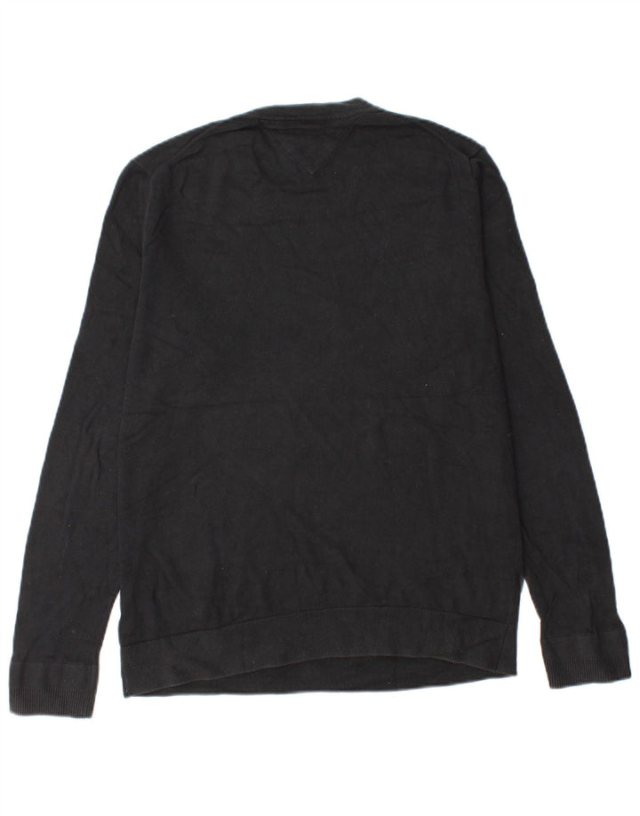 Pulover Tommy Hilfiger pentru băieți, cu gât crew, 15-16 ani, mare, negru