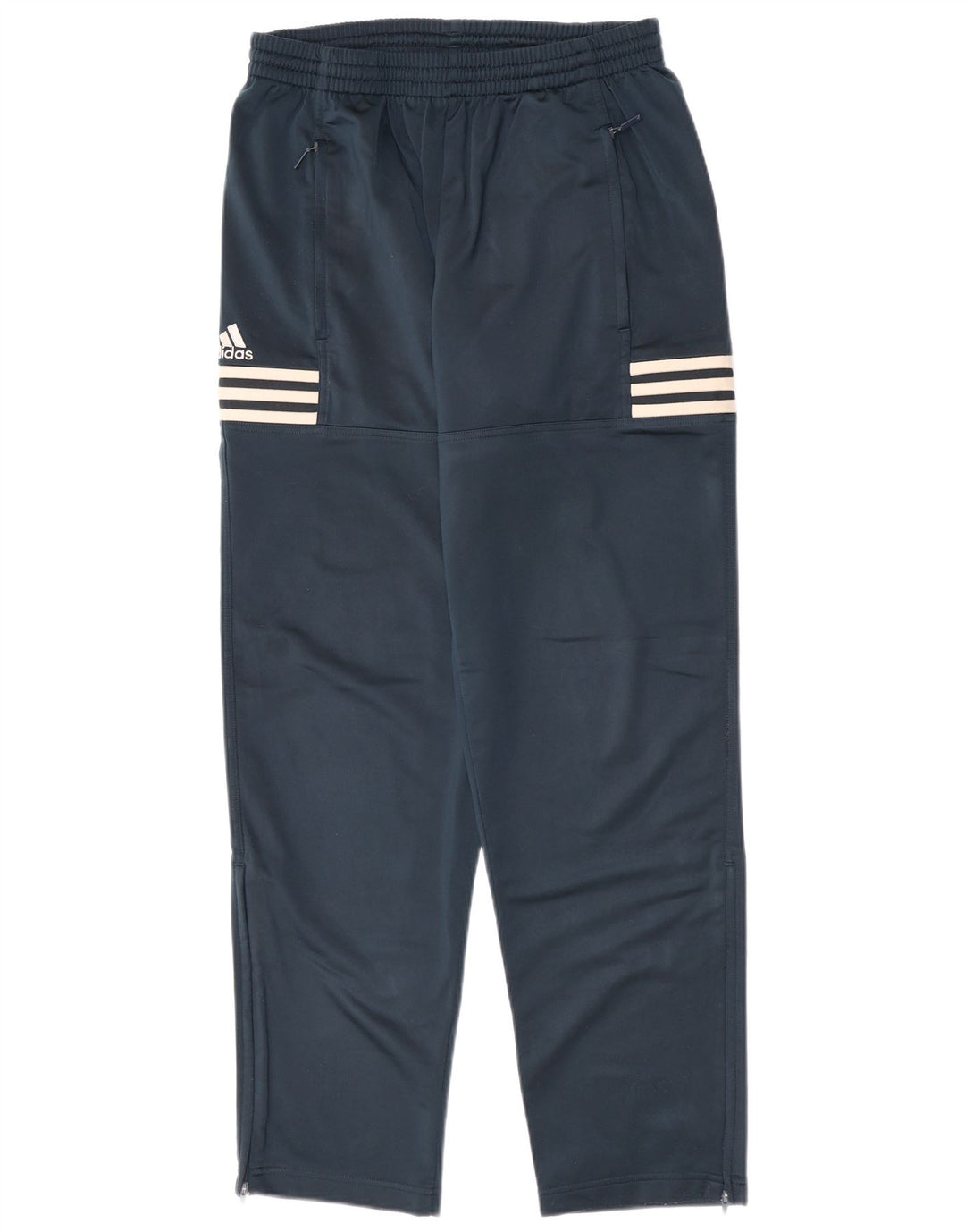 Pantaloni de trening Adidas pentru bărbați Marea Britanie 38/40 Poliester mediu albastru bleumarin