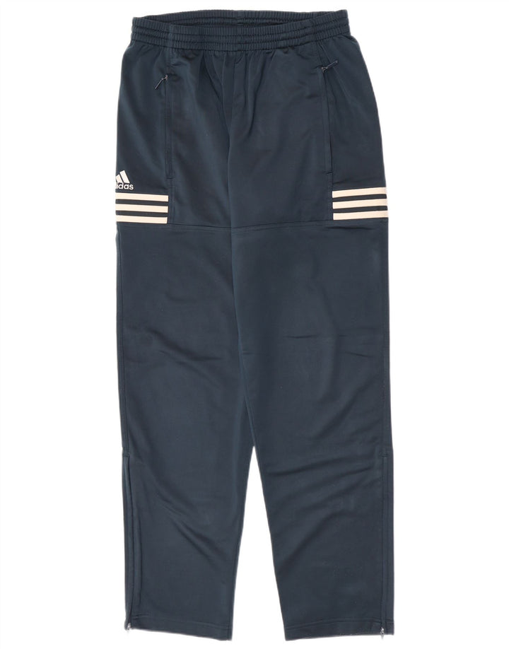 Pantaloni de trening Adidas pentru bărbați Marea Britanie 38/40 Poliester mediu albastru bleumarin
