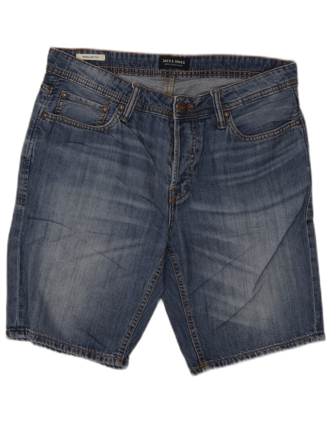 Pantaloni scurți din denim Jack & Jones, pentru bărbați, cu tăiere obișnuită, mici W30 albastru