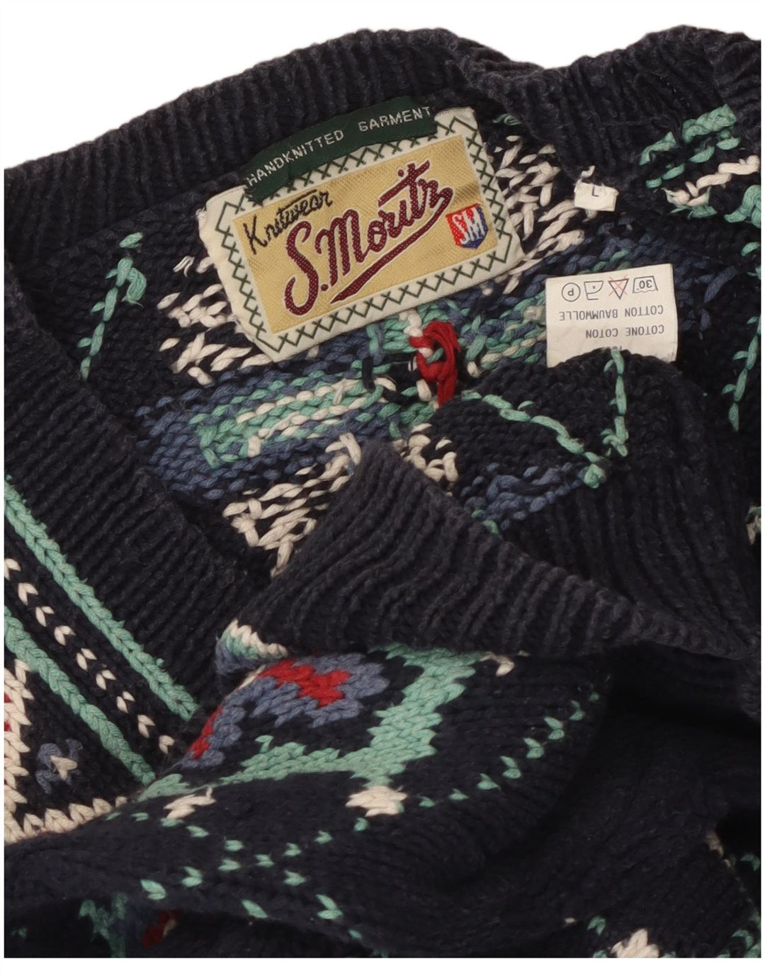 Pulover S.Moritz pentru femei cu decolteu în V UK 16 mare bumbac bleumarin