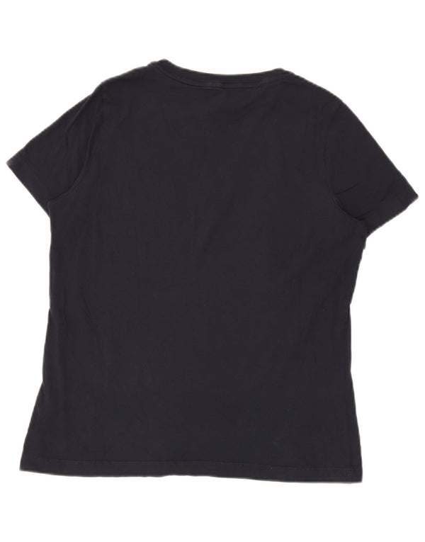 Tricou cu grafic Tommy Hilfiger pentru femei Top UK 14 Medium Bleumarin Bumbac