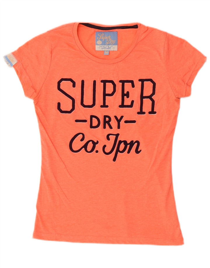 Tricou grafic Superdry pentru femei Top UK 12 Medium Orange Bumbac