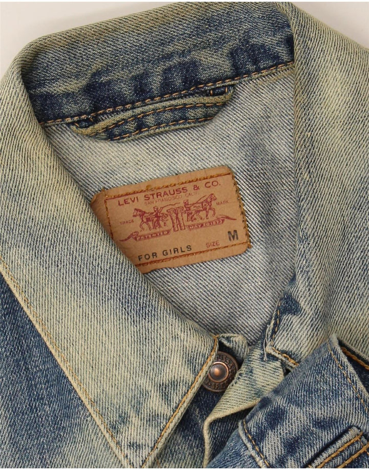 LEVI'S Girls Denim Jacket 11-12 Years Medium  Blue Cotton