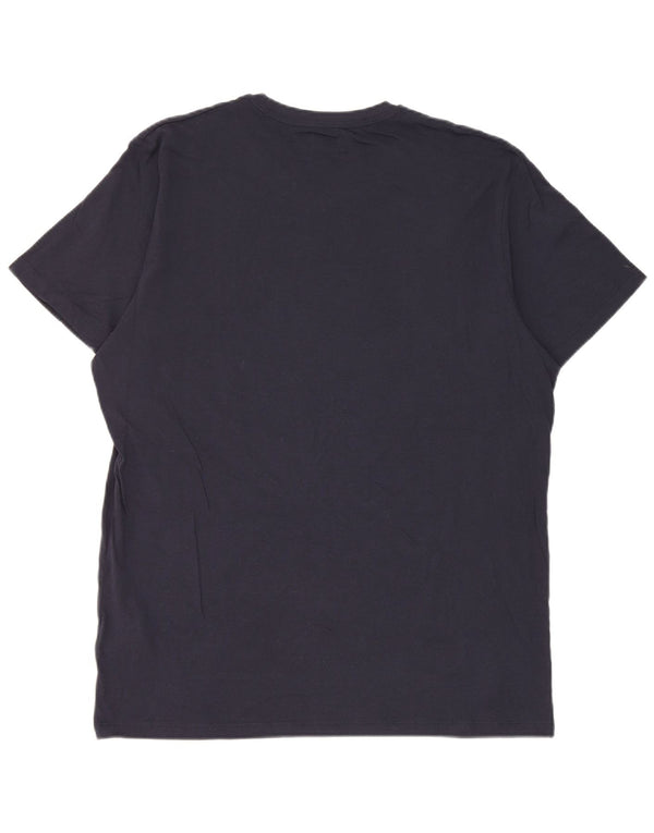 Tricou grafic pentru bărbați Enrico Coveri Top XL Bumbac bleumarin