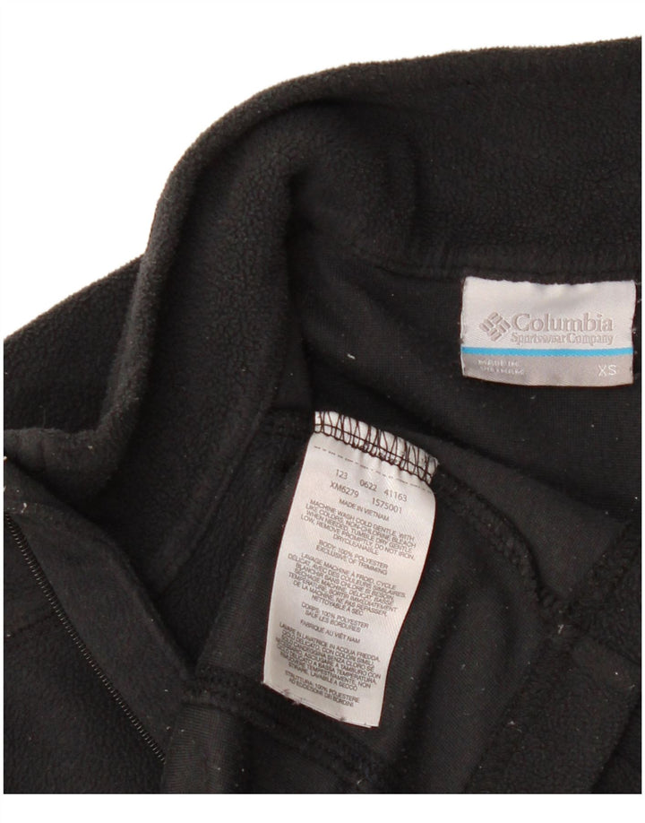 Pulover Columbia pentru bărbați, cu fermoar și gât, din lână XS, poliester negru