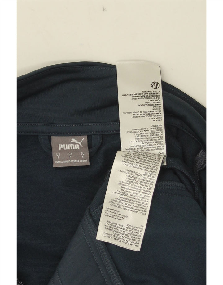 Jachetă de top pentru trening Puma pentru femei UK 10 Small Blue Colorblock Poliester