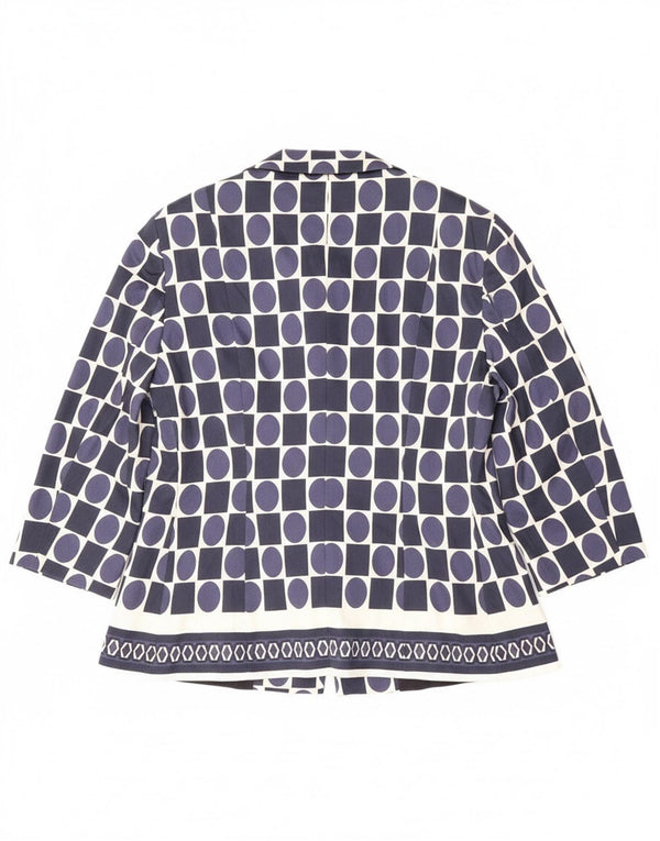 Jachetă Blazer pentru femei Perte by Krizia UK 16 mare bleumarin geometric