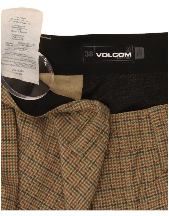 Pantaloni scurți chino pentru bărbați Volcom W38 XL poliester picior de găină bej