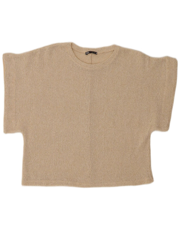 Bluză supradimensionată pentru femei Zara UK 10 Small Beige Flecked