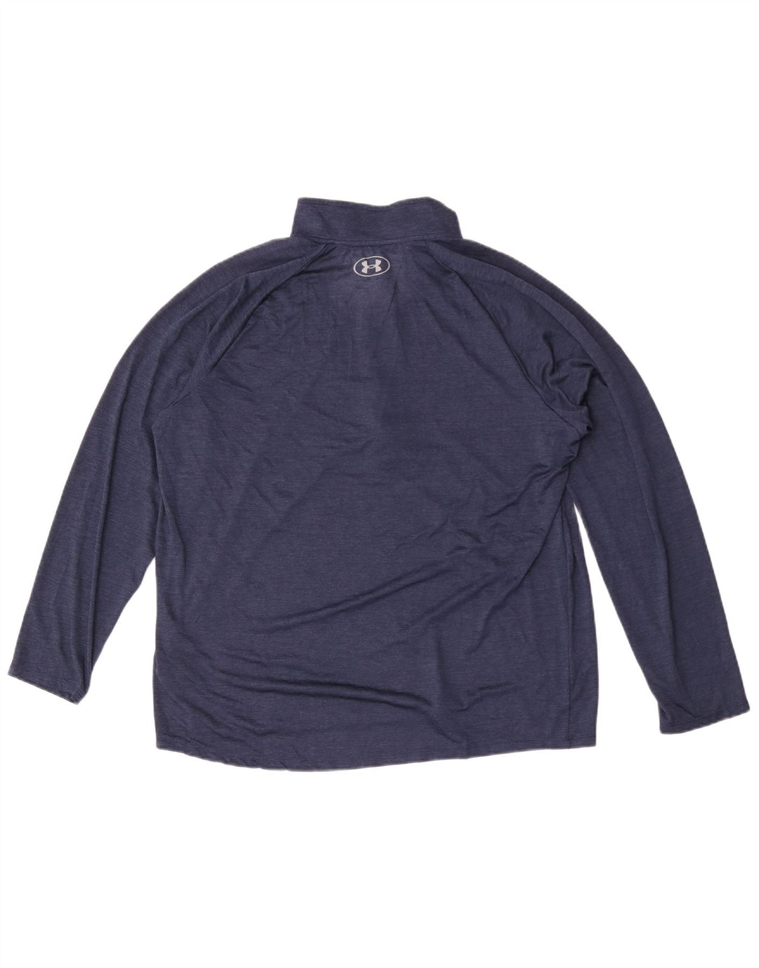 Top de trening Under Armour pentru femei, cu fermoar și gât, UK 18 XL bleumarin