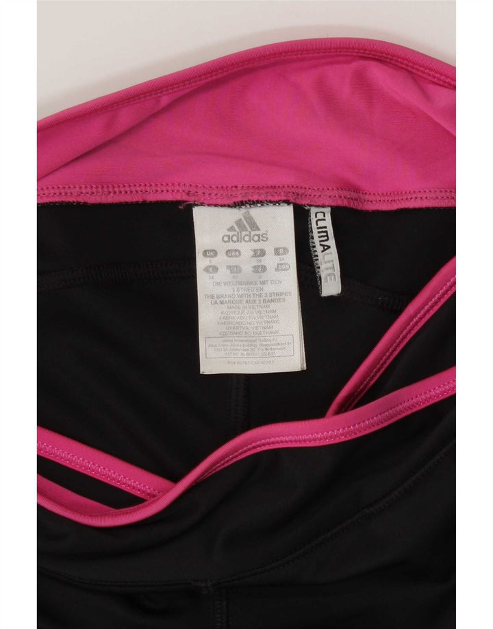 Pantaloni adidas Climalite Capri pentru femei UK 8, poliester negru mic