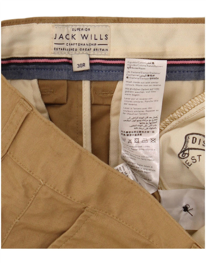 Pantaloni scurți chino Jack Wills pentru bărbați W30, bumbac mediu bej