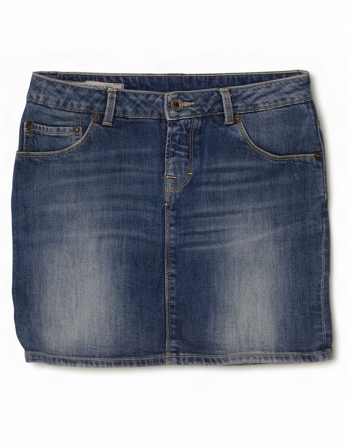 Napapijri Mini Fusta Denim W27 Bumbac Albastru Mic