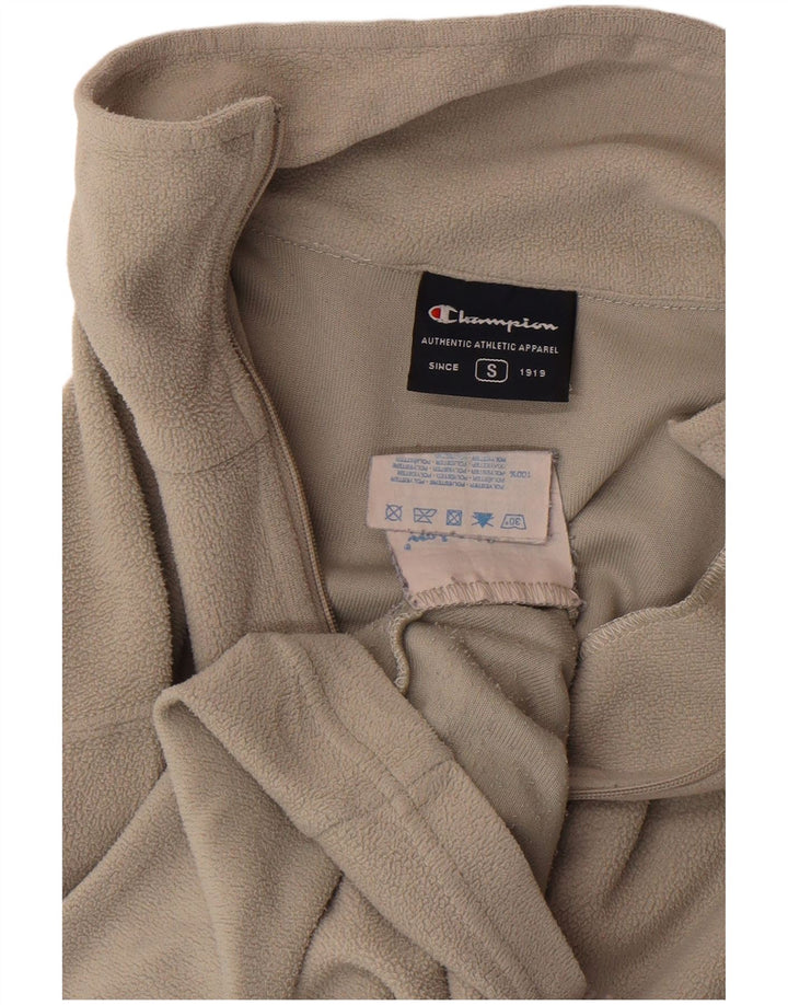 Pulover pentru bărbați Champion, cu fermoar și gât, poliester, gri mic