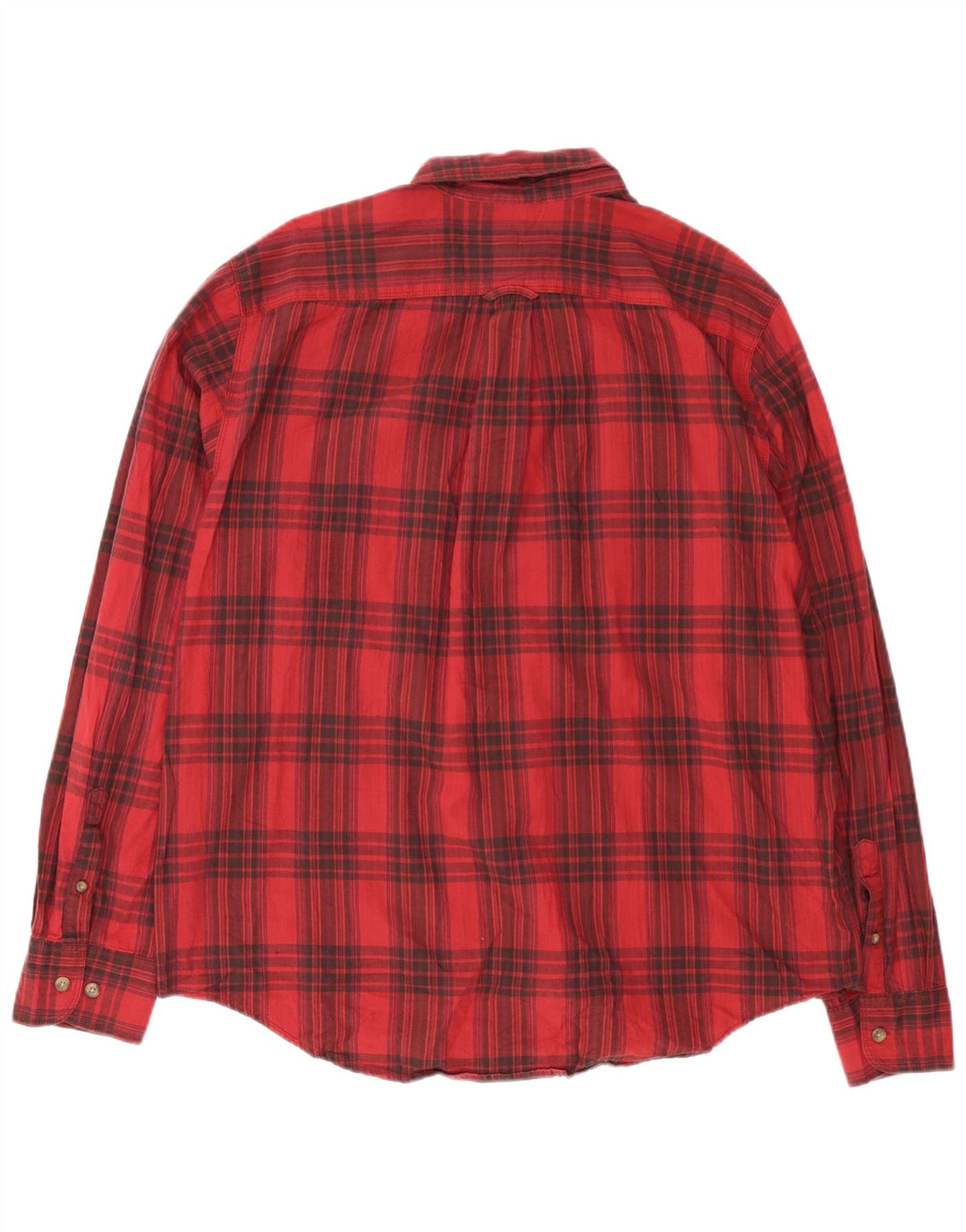 Cămașă de flanel pentru bărbați Eddie Bauer XL, bumbac carouri roșu