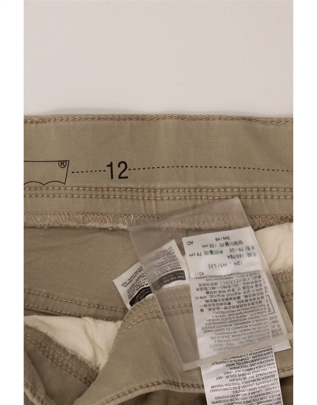 LEVI'S Pantaloni skinny casual pentru femei US 12 Large W31 L29 Bej Bumbac