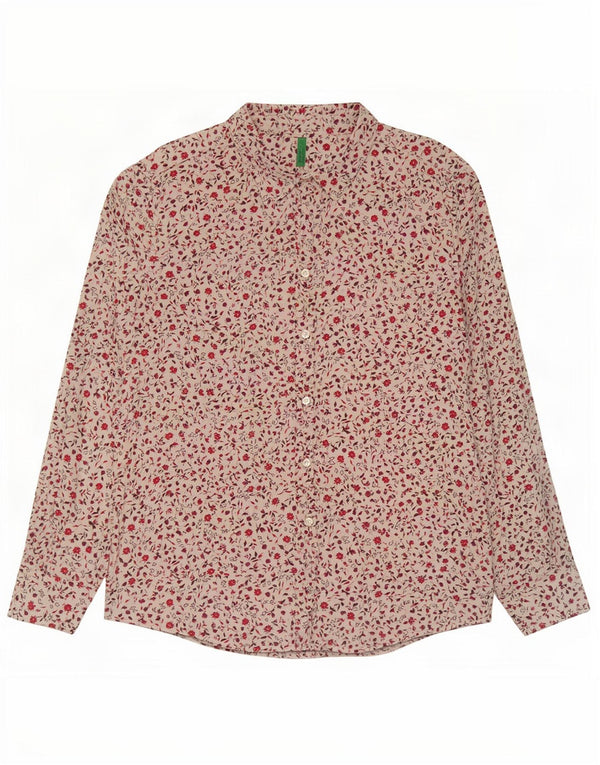 Cămașă Benetton pentru femei UK 16 Large White Floral